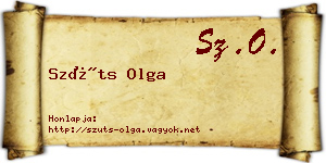 Szüts Olga névjegykártya