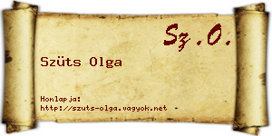 Szüts Olga névjegykártya